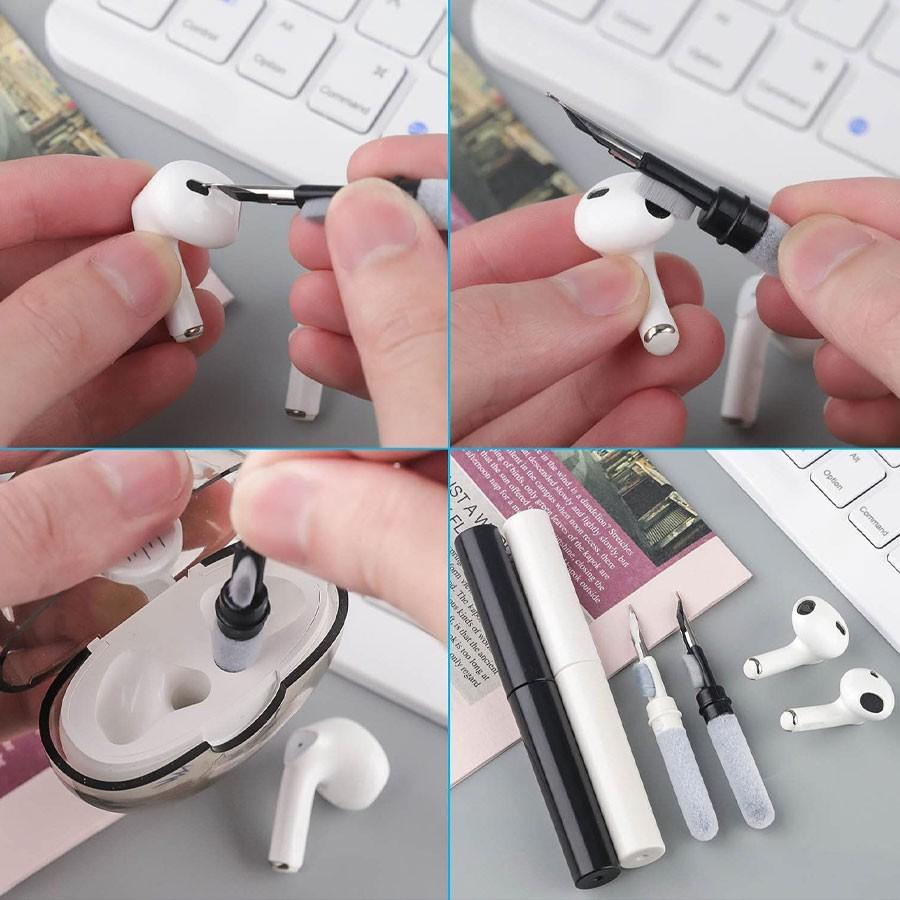 Bluetooth-compatible Earphones Cleaning Pen Set, Multifunctional Dust Removal Cleaner, Keyboard Brush Kit for Computer Accessories Maintenance, Laptop Cleaner