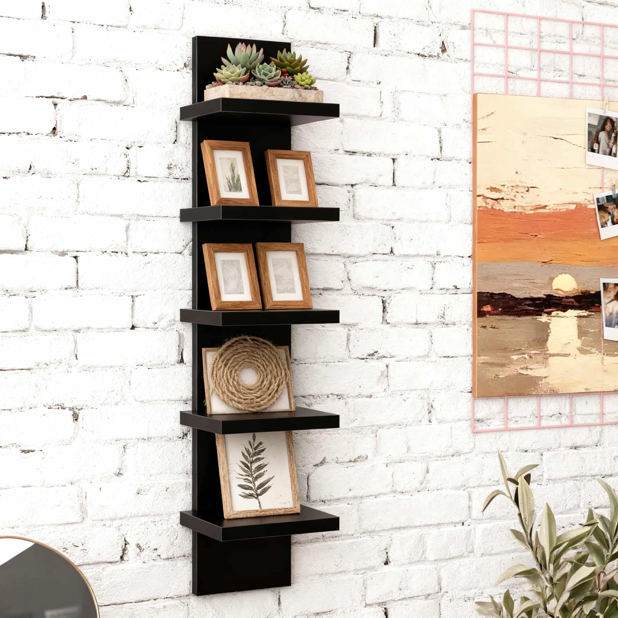 Pure Multi-Layer Wall-Mounted Storage Rack, Warm Light Compatible, Versatile Use, Clean Design, Practical and Reliable