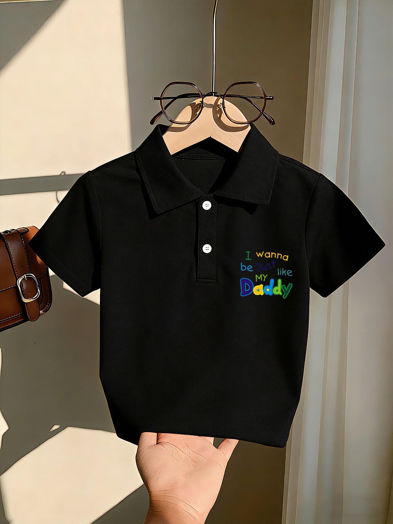 Boys' Growth Message Polo Shirt, Breathable and Comfortable, Ideal for School, Family Outing, Casual Wear, Durable and Sweat-Resistant