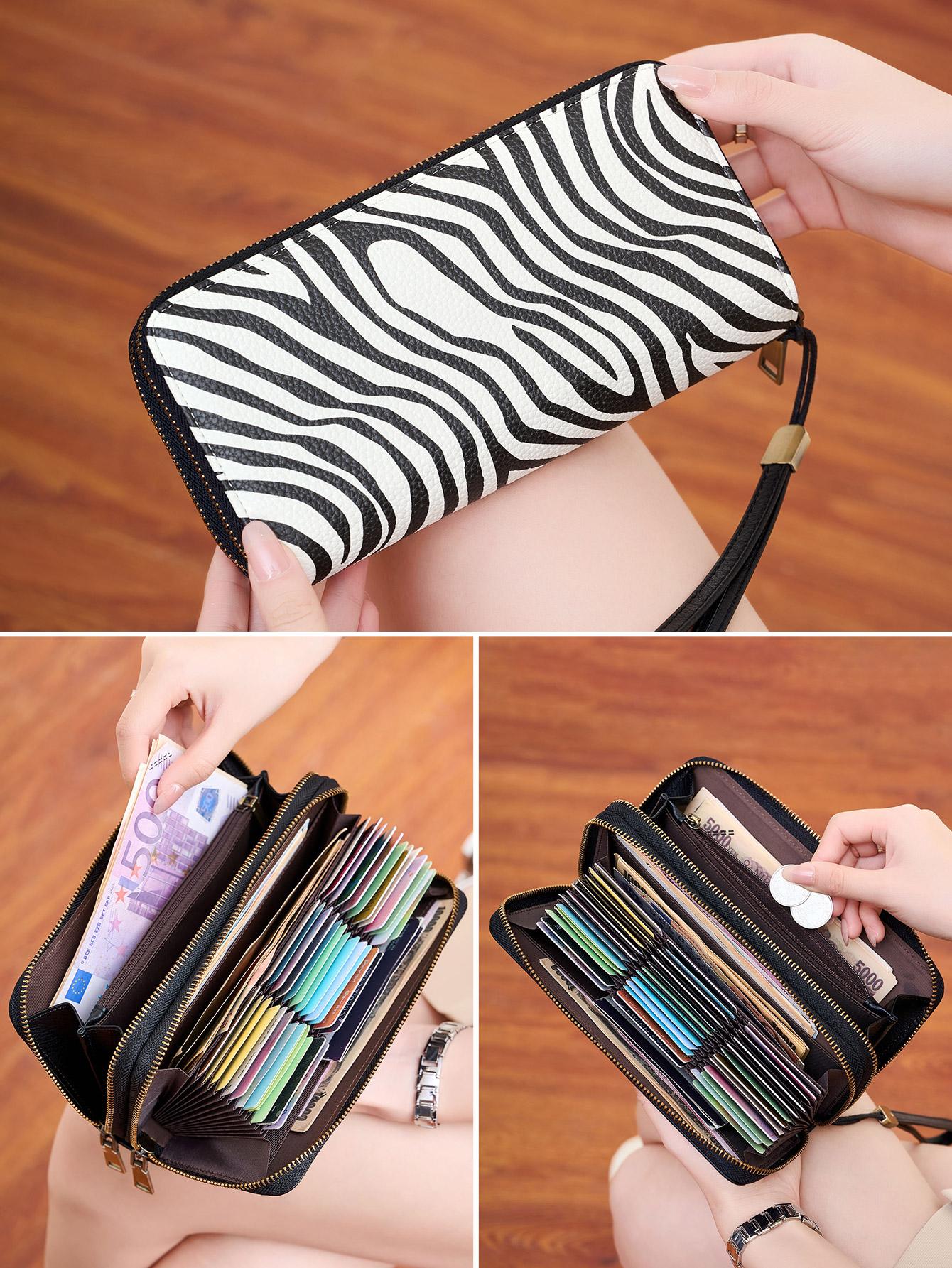 Women's Vintage Zipper Long Wallet With Floral Print, Multi-Functional Fashion Handbag With Large Capacity, Zipper Phone Pouch For Women Wallet Purse Wallet Wristlet Wallet, Fashionable Versatile Purse