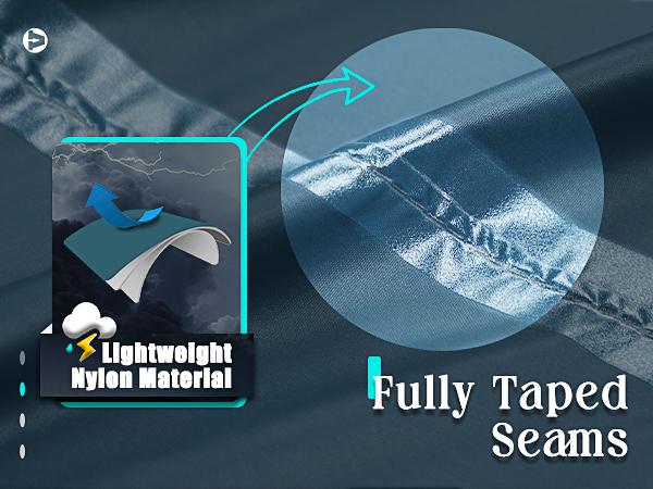 Outdoor Ventures Mens Rain Jacket Waterproof Lightweight Packable Rain Pullover coat windbreaker for Hiking Golf Running