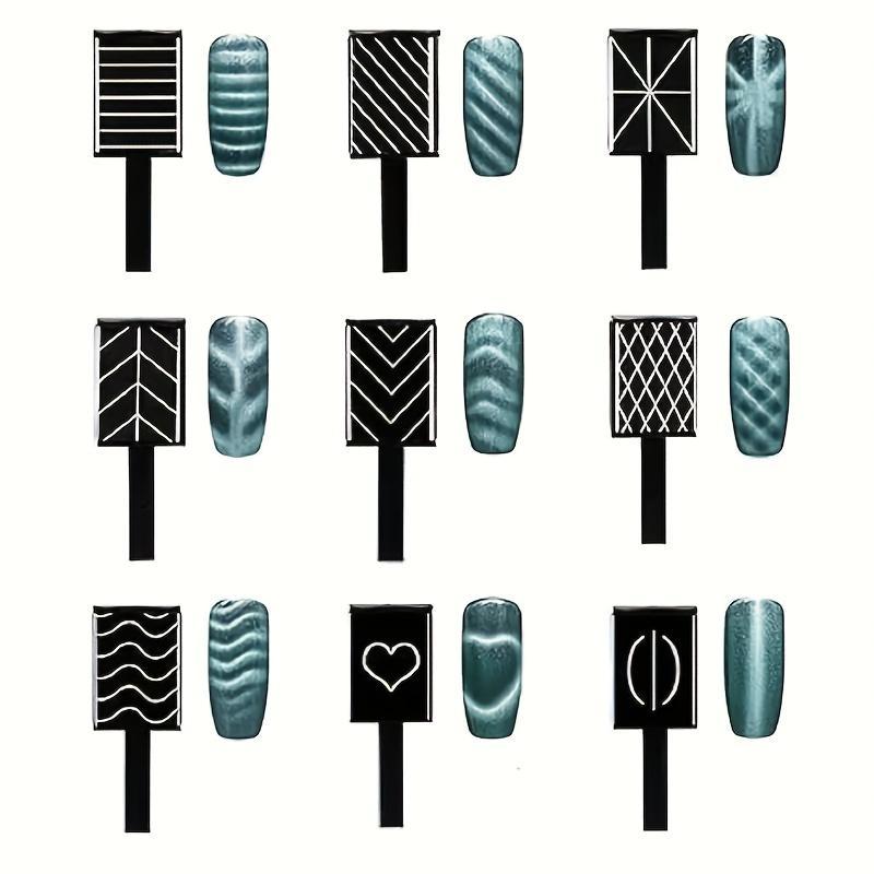 13-Piece Nail Polish & Gel Magnet Set, Nail Art Set, Complete Salon Kit for Cat Eye French Manicure, Professional Beauty Tools for Salons & Home Use