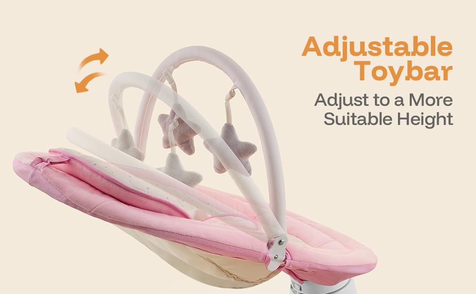 HARPPA Weddell Lite | Compact Electric Baby Swing with Music Speaker, Newborn Bouncer & Rocking Chair, Foldable Bassinet for Baby with Harness, 5 Adjustable Speeds