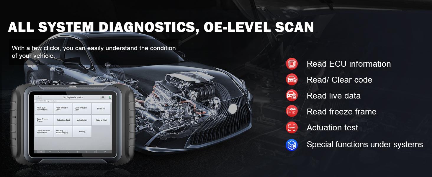 XTOOL D8W Bi-directional Wireless Scanner 3-Year Free Updates, ECU Coding, 38+ Resets & Full Diagnostics Programmer via Wi-Fi