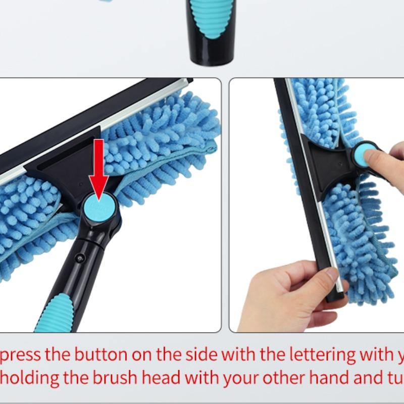 Two-In-One Glass Cleaning Brush, Efficient Window Cleaner Tool, Easy-To-Use Design, Perfect for Home & Office Use, Durable & Effective