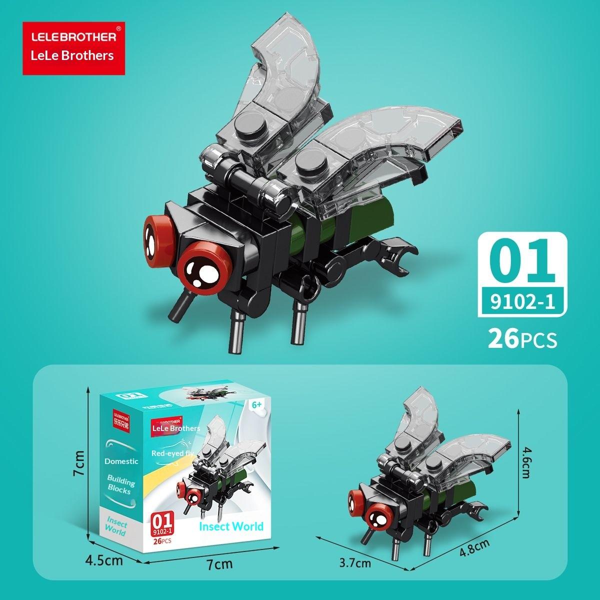 Compatible Lego Insect World Butterfly Dragonfly Building Block Toy, Kids Assembly Handmade Model, Unisex Gift for Boys and Girls