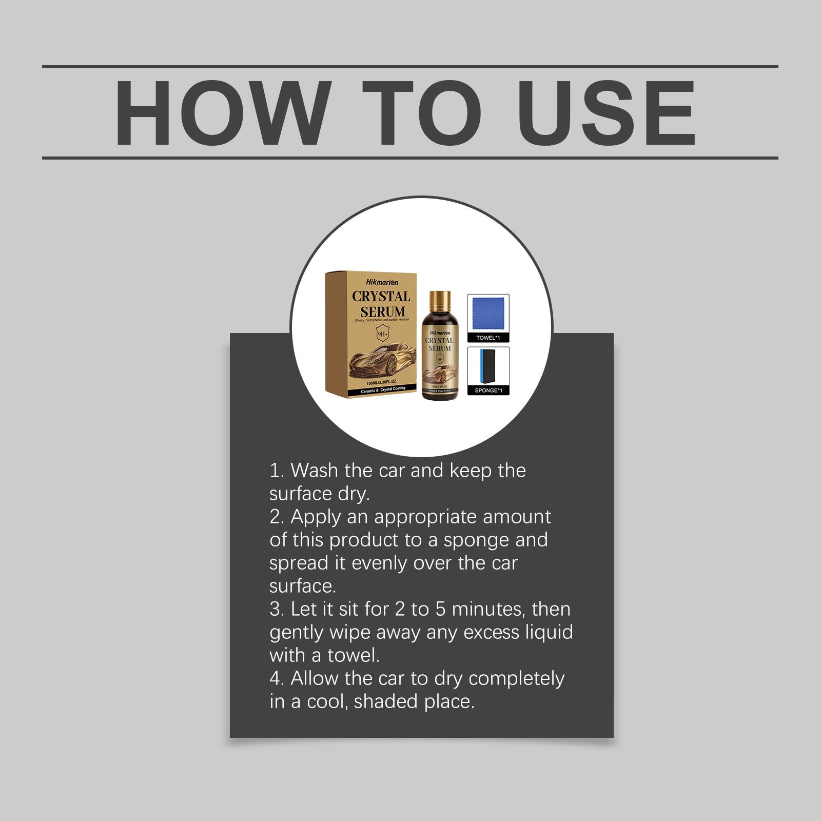 Car Ceramic Coating Kit, Paint Protection Film, Glossy Finish, Anti-Scratch, Water Repellent, Easy Clean, Car Care Essentials