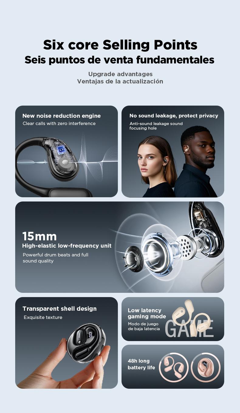 MINISO MS190 Translation Earbuds, Supports Real-Time Translation in 134 Languages With APP, Bluetooth 6.0 Earphones, Audio Wireless Earbuds for Music & Phone Calls, IPX5 Waterproof Sports Electronic Headphones with Long Endurance