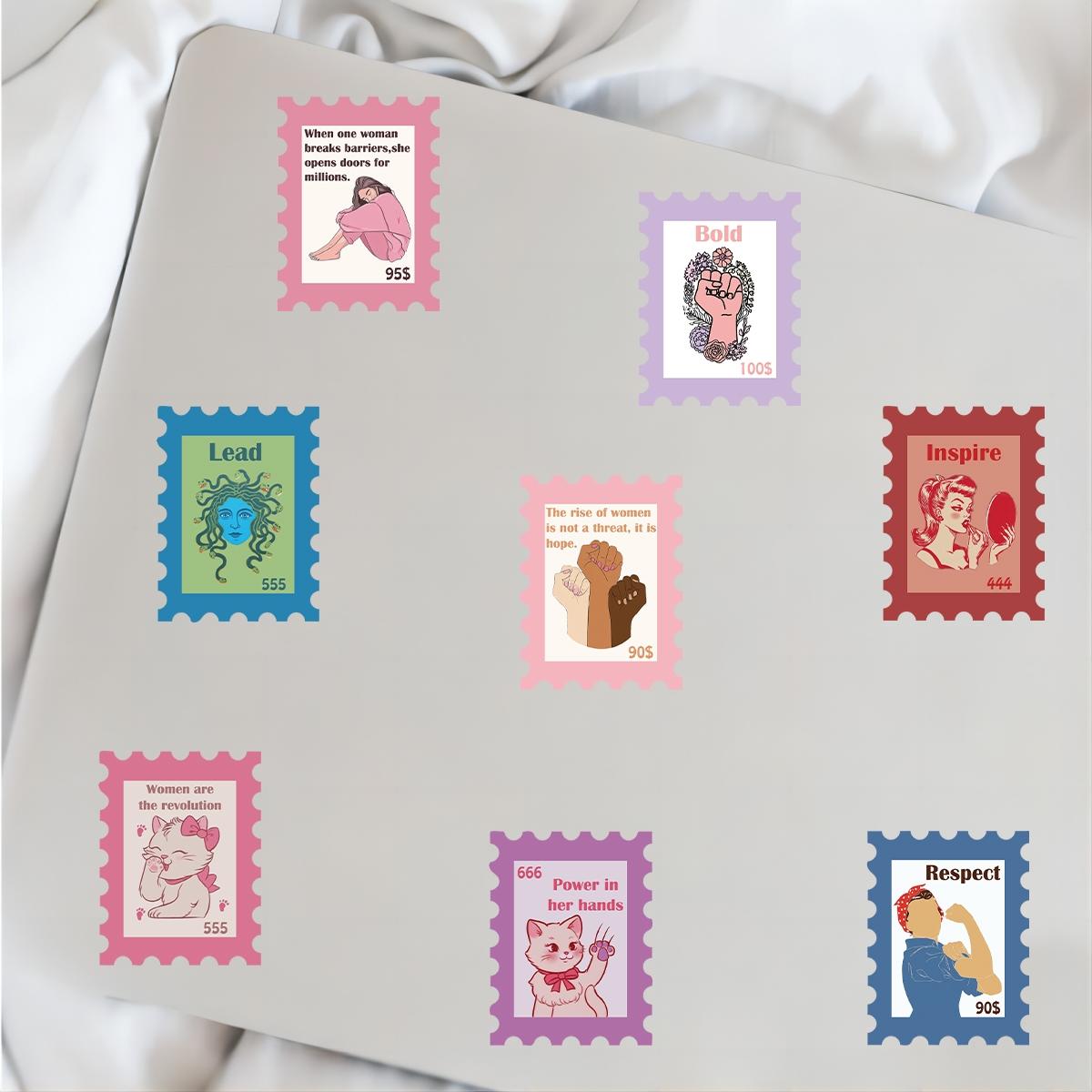 50pcs Inspirational Feminist Stickers, Sticker Packs, Women's Lib, Girl Power, Equal Rights Vinyl Stickers for Water Bottles, Laptops, Luggage