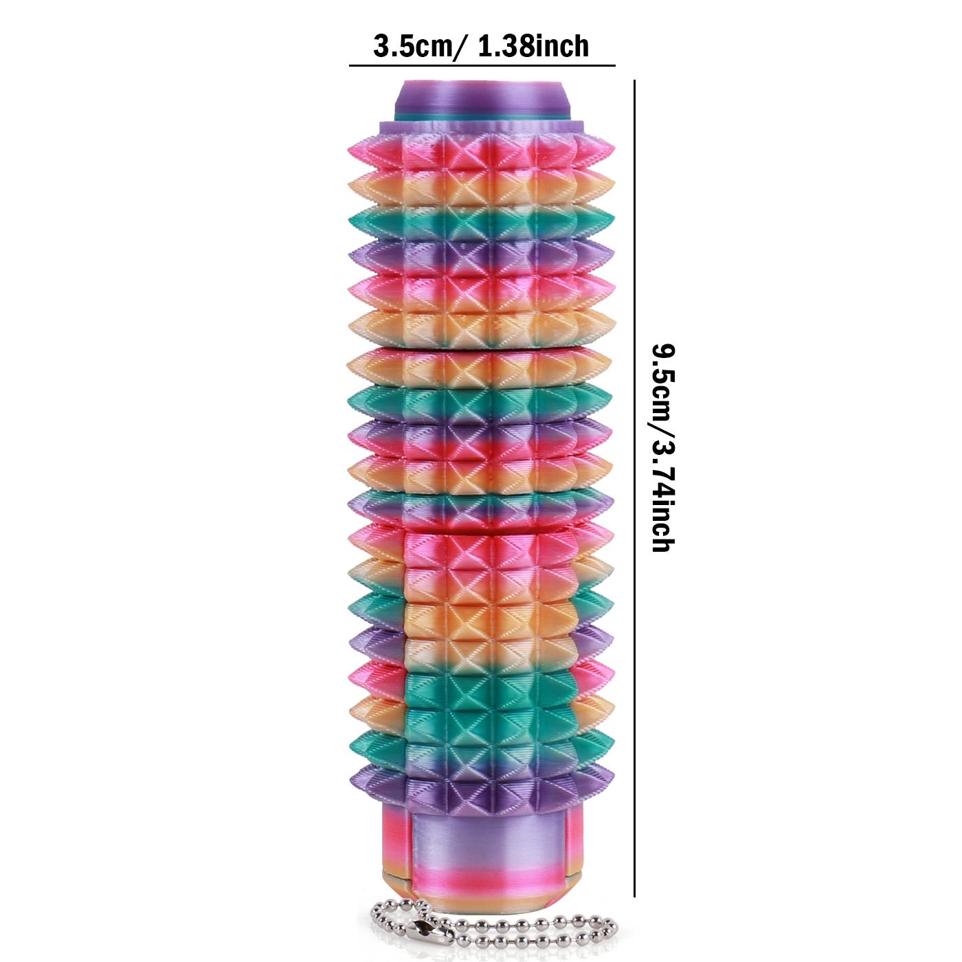 5-in-1 Spiky Sensory Fidget Toy for Adults, Pain Stimulator with Clicker, Spinner, Slider and Roller, Stress Relief, Portable Keychain, Stress Relieving Accessory, Stress Relief Gadgets