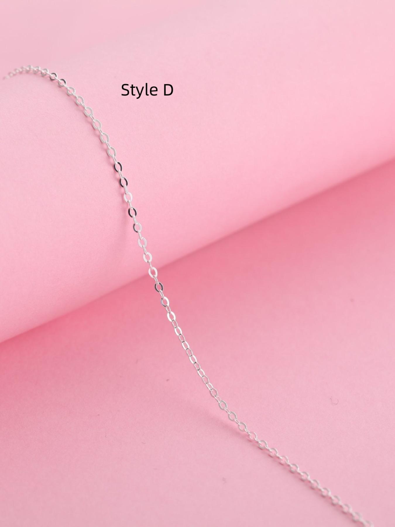 925 Sterling Silver Women's Simple Fashion Chain Necklace, Classic Series Necklace, Fashion Jewelry Accessories for Women As Gift, Minimalist Necklace
