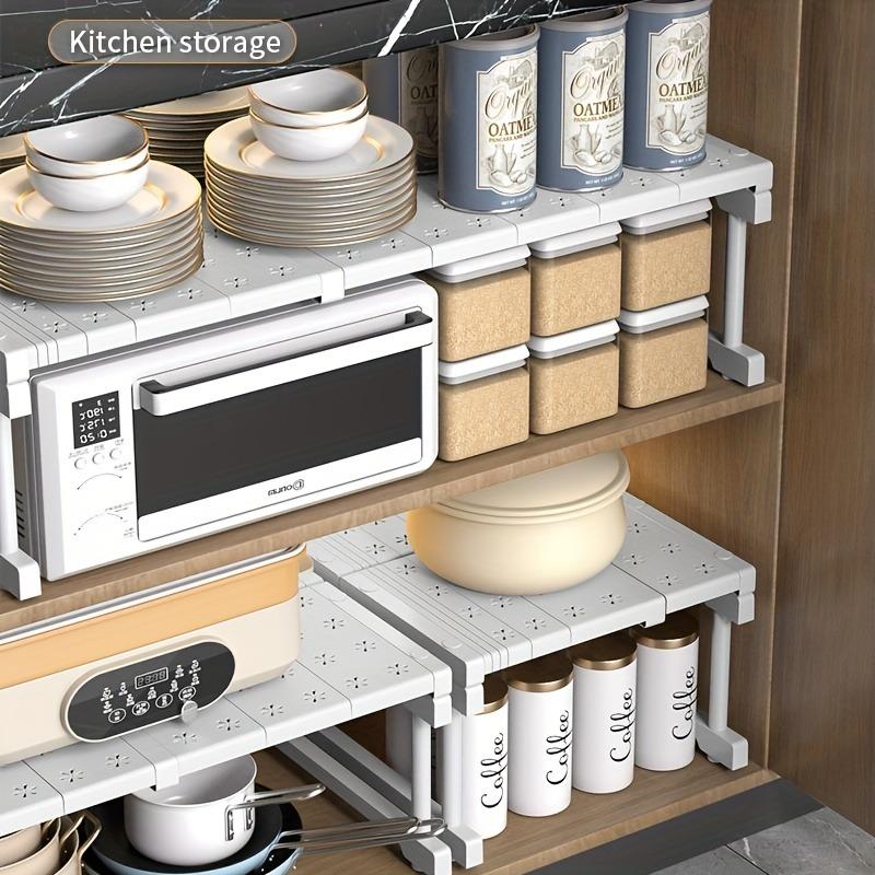 Space Expanding Shelf: 3-Pack Adjustable Tension Rod Shelves. Instantly ...
