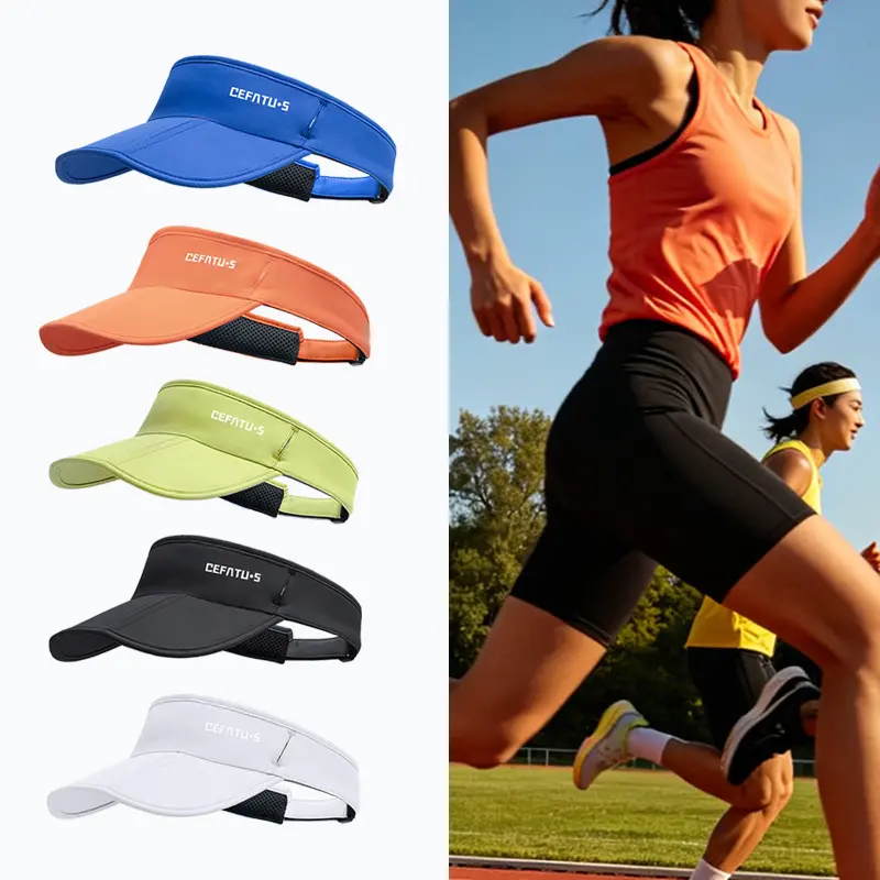 Men’s & Women’s Visor Hat for Marathon Running – UPF 50+ Sun Protection, Sweat-Wicking Breathable Design, Eyewear Compatible with Glasses/Sunglasses Slots, Lightweight Outdoor Sport Sun Shield Cap
