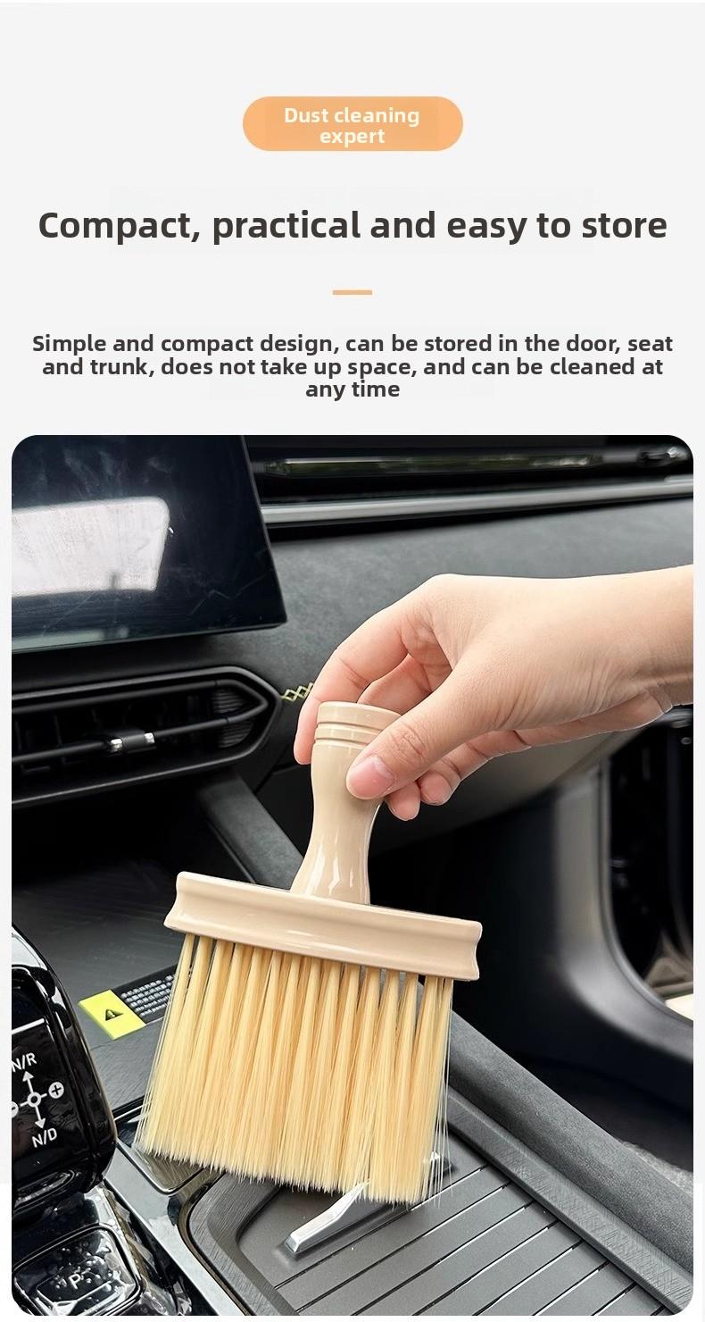 Multi-Purpose Dust Cleaning Brush for Car Interior & Home Use, Soft Bristle Crevice Cleaner for Keyboard, Window Sill & Air Vent, Large Dusting Brush to Remove Dust & Debris Efficiently