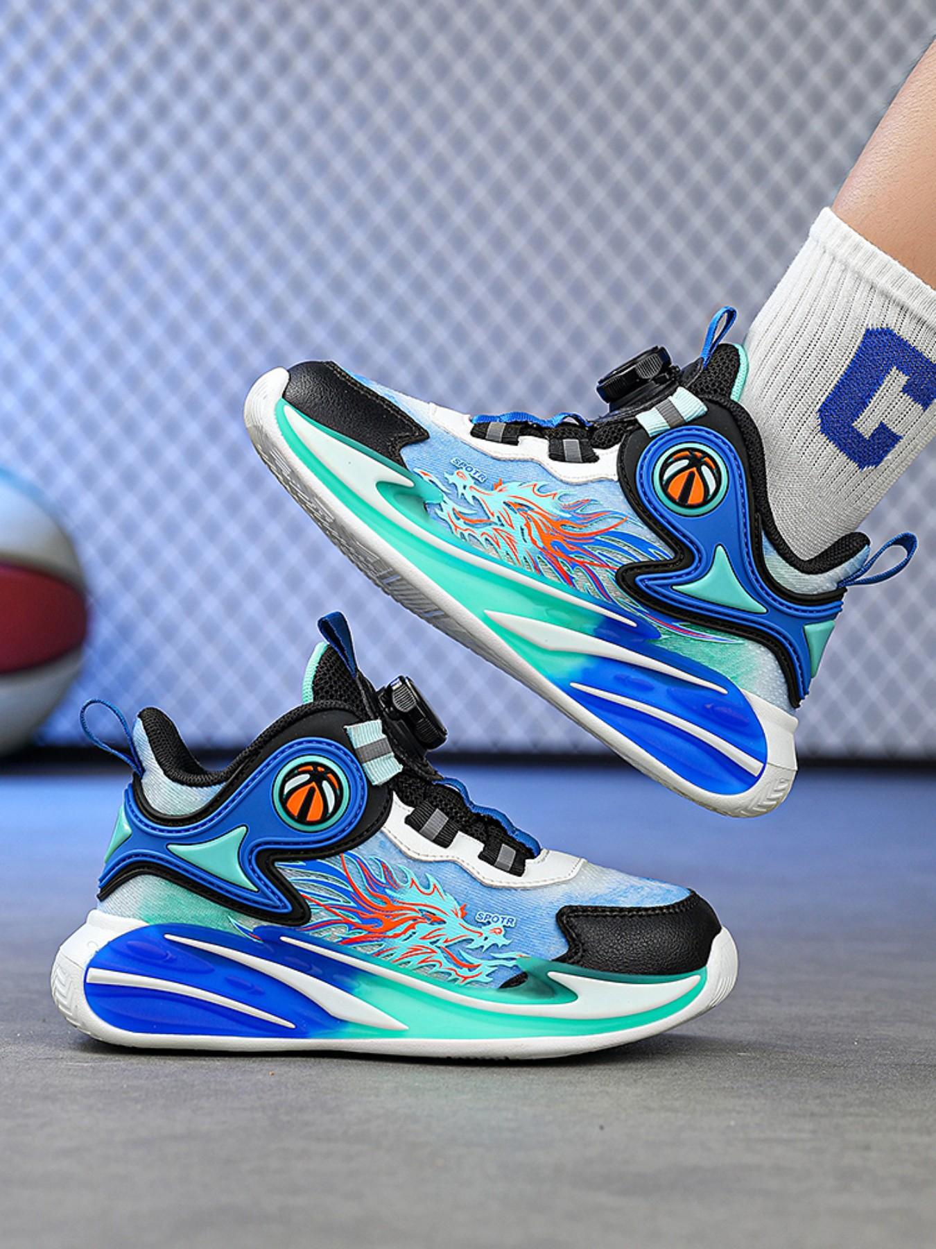 Basketball Shoes for Boys, Breathable Mesh Training Sneakers, Outdoor Sports Running Shoes, Suitable for All Seasons