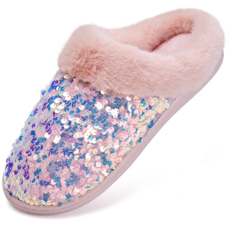 WateLves Women's Slippers Comfort Memory Foam House Slippers Slip-on Plush Lining Bedroom Shoes for Indoor & Outdoor Ideal Thanksgiving Christmas Gift
