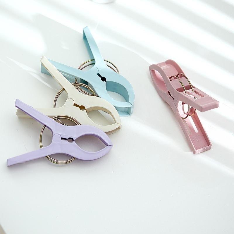 6pcs Home Multi-functional Clothes Clips for Drying Clothes Plastic Clothespins for Drying Quilts and Bedding