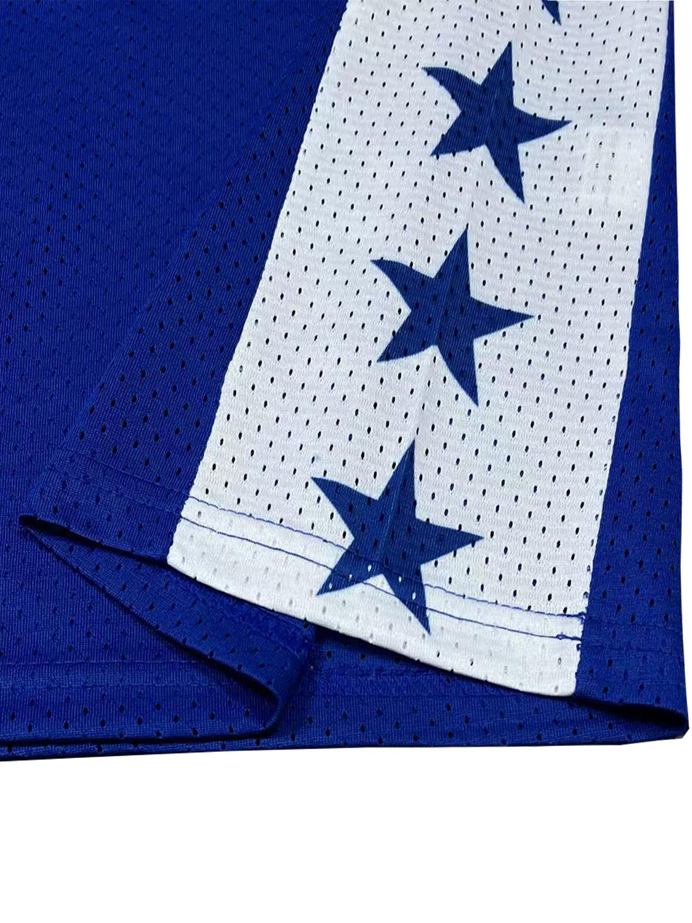 Men's Letter & Figure Embroidered Crew Neck Philadelphia 77 Basketball Jersey,Loose Casual Breathable Comfortable Sleeveless Sports Jersey for Outdoor Training,Basketball Clothing for Unisex,Basketball Shirt