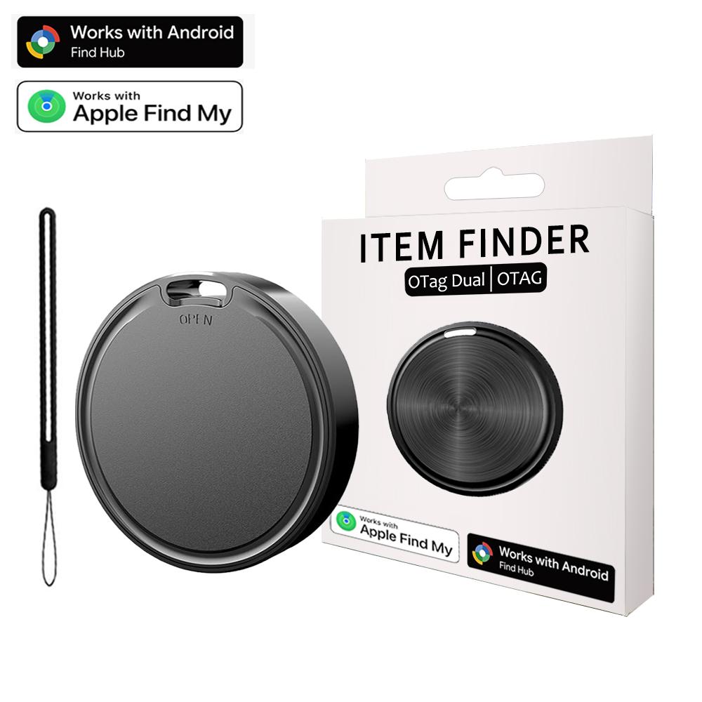 Smart dual-system Android iOS Round GPS tracker, Smart key finder, supports precise positioning for Android and Apple smartphones, suitable for accurate tracking and anti-lost use for the elderly, children, pets, keychains, wallets