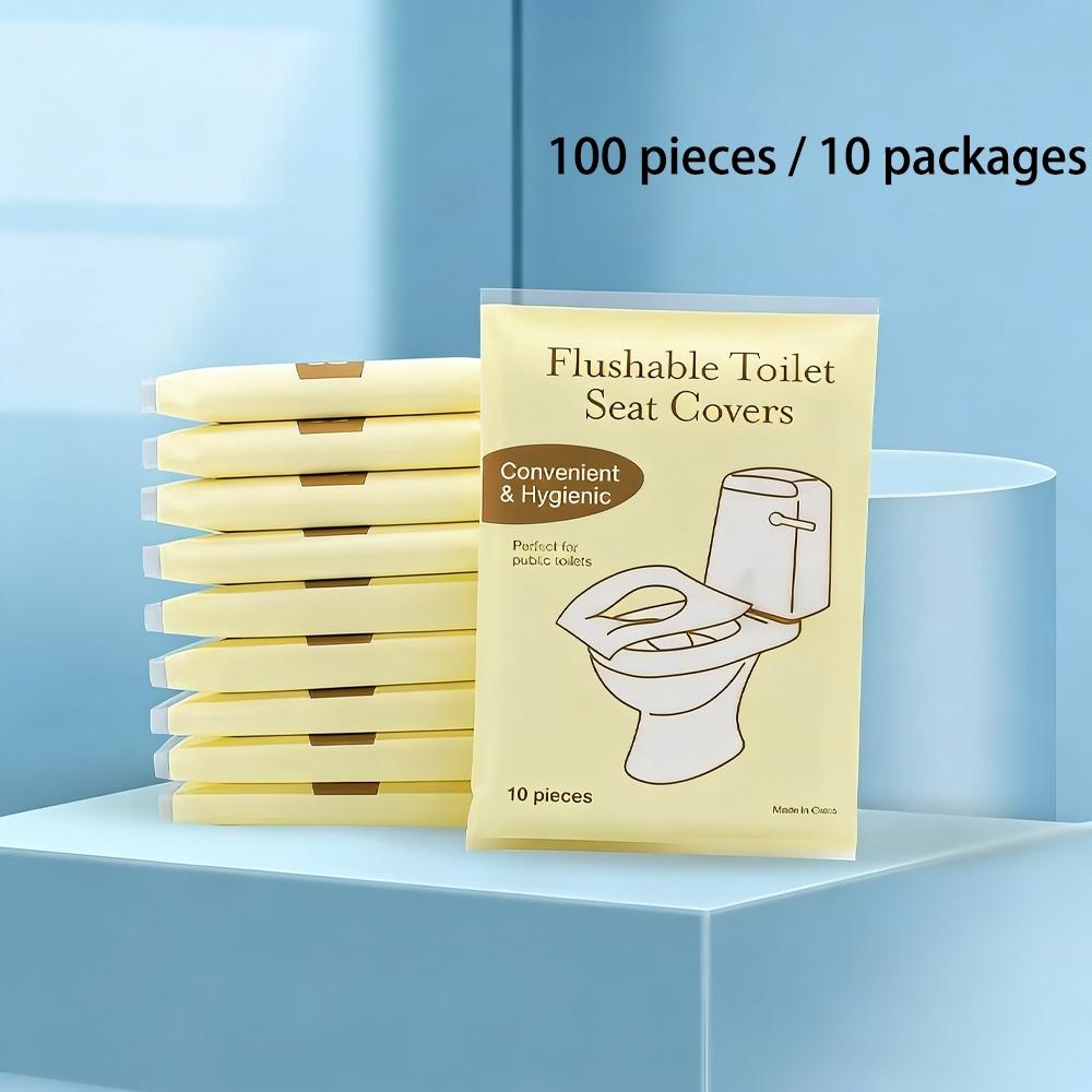 Disposable Water-Soluble Portable Toilet Seat Stickers, Travel Business Toilet Pad, Bathroom Accessories, Camping Gear, Fall Decor