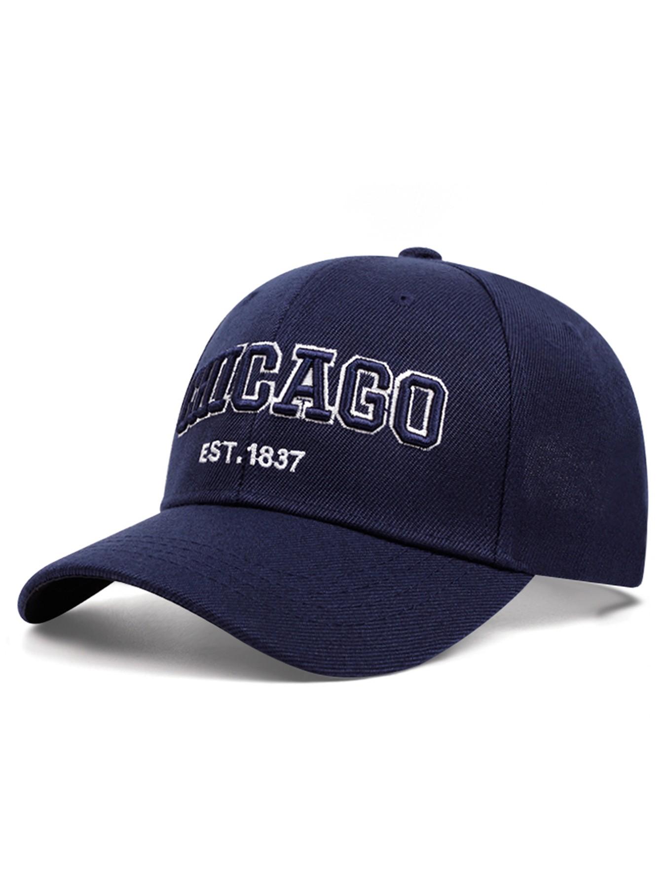 2026 New Simple Creative Hip Hop Hat CHICAGO Embroidered Hardtop Baseball Hat Street Fashion Personalized Skateboarding Hat Daily Commuting Decorative Hat Outdoor Leisure Sports Sunshade Hat Male Female Same Style