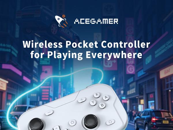 Mini Lightweight Pocket Wireless Game Controller Switch 1/2, Bluetooth-compatible Gaming Joystick for PC Android iOS Phone Tablet Laptop Huawei