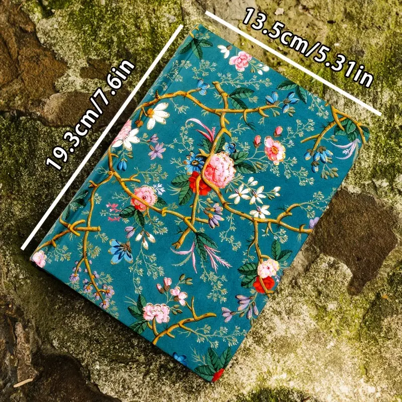 1, A5, 256 pages, Vintage Floral Hard Cover Notebook, Colorful Inside Pages, Laser Engraved Hard Cover Diary, Scrapbooking, Drawing and Diary, School Office Supplies, Gift Ideas for Women, Hardcover Sketchbook, Hardcover Journal