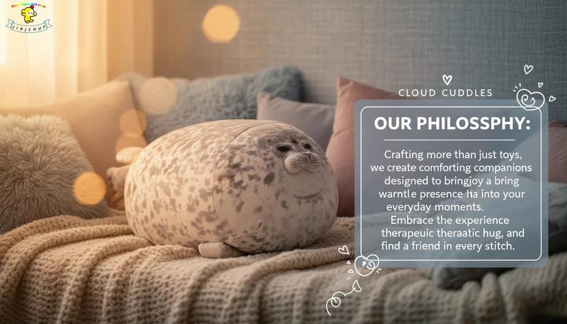 JIAJCHUF Adorable Fat Seal Plush Toy, Jiajchuf Soft Stuffed Animal Pillow, Perfect Gift for Kids & Adults, Cozy Hugging Companion, Soft Cuddly Gift