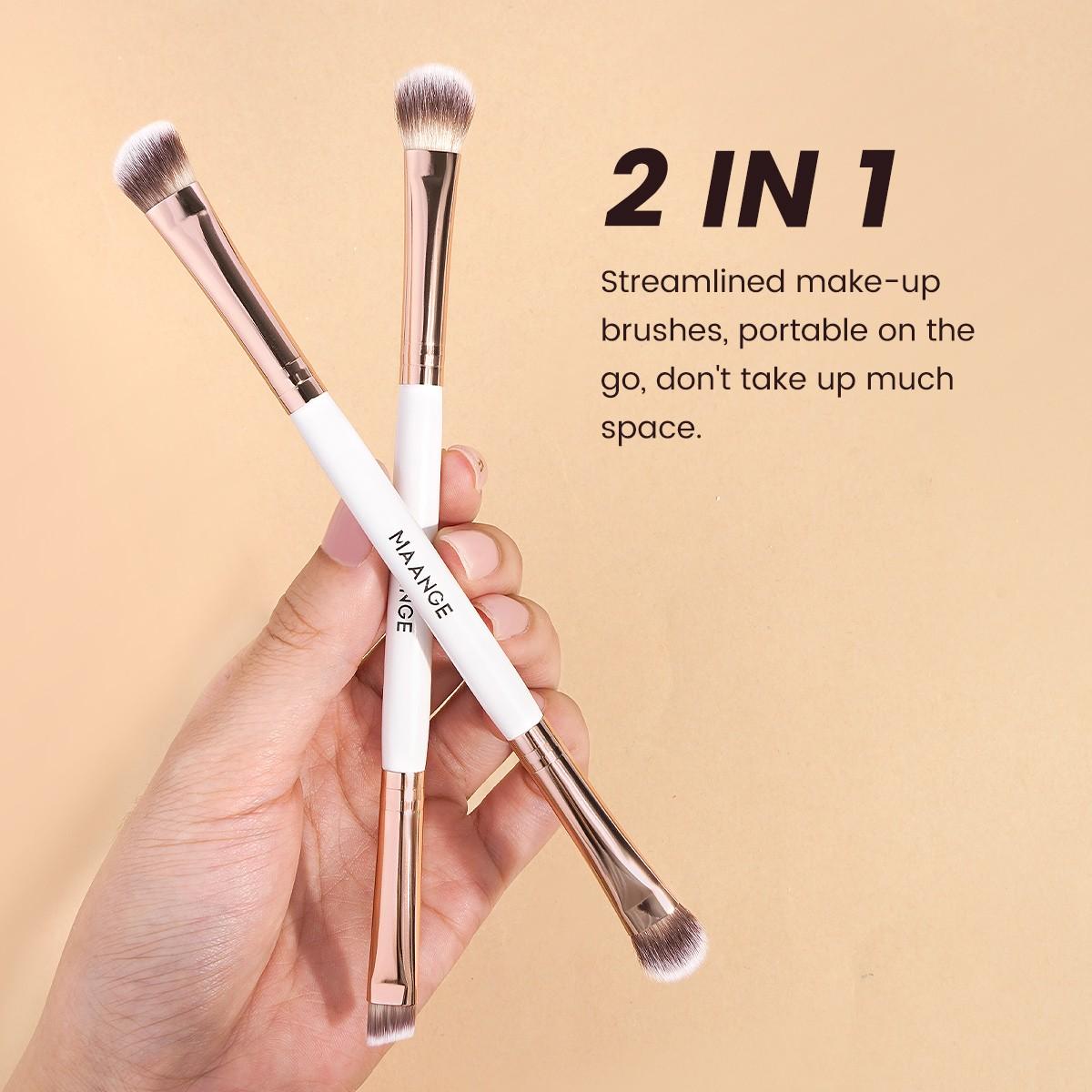 Maange 7-Piece Makeup Brush Set, Cosmetic Brushes, Foundation Brush, Blush Brush, Loose Powder Brush, Eyeshadow Brush, Concealer Brush, Ideal for Home and Travel