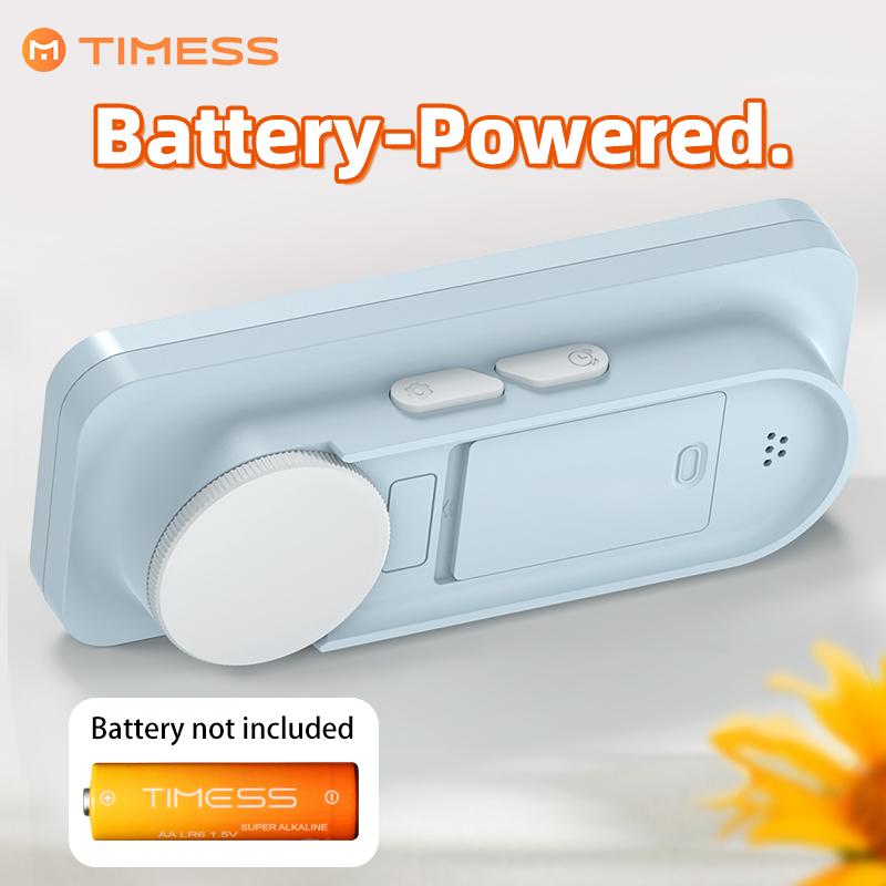 TIMESS Visual Timer Alarm Clock, LED Large Screen Display, Easy-to-use Rotary Knob, Silent Movement, Battery Powered, Backlit Display, Count Up and Count Down, Bedroom, Office, Modern Desktop Home Decor, Holiday Gift