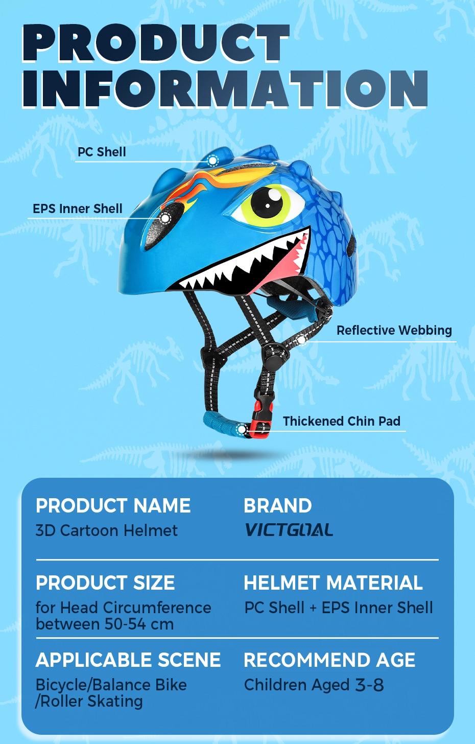 VICTGOAL Kids Bicycle Helmet with Knee Elbow Pads Set, Protective Gear, Child Sports Safety Guard for Boys Girls Balance Bike & Roller Skating, Perfect for Christmas Halloween & Birthday Gifts