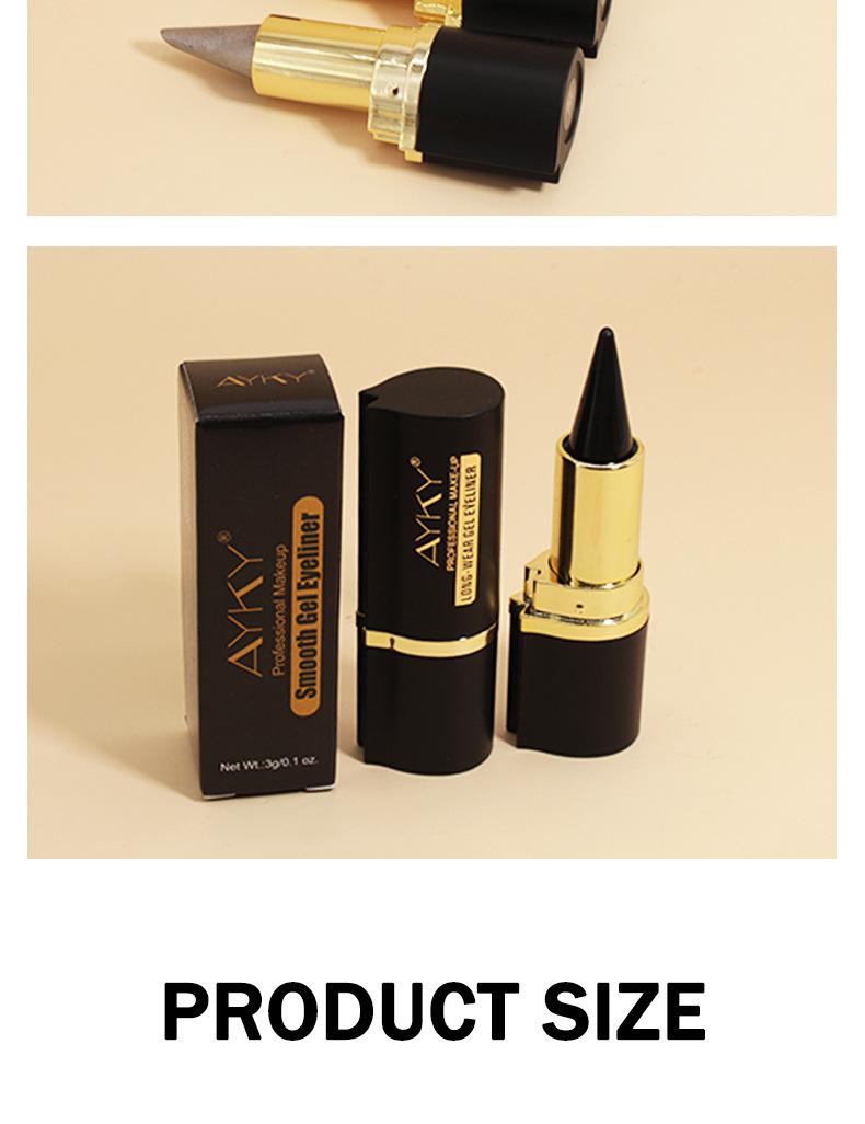 Multipurpose Solid Eyeliner Gel Pencil, Highly Pigmented Black Eyeliner and Lip Liner Pencil, Beginner-Friendly, Long-Lasting and Smudge-Proof, Glides on Smoothly for Effortless Application, Perfect Holiday Gift for Eye and Lip Cosmetic Lovers