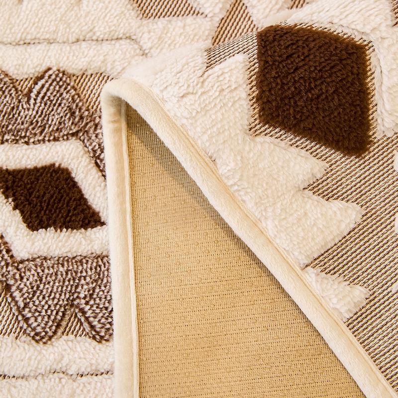 Plush Anti-Slip Dustproof Cat Scratch Sofa Cushion Cover, Reusable All-Purpose Winter Mat, Warm Plaid Design, Sofa Couch Protector, Home Decor, Sofa Slipcover