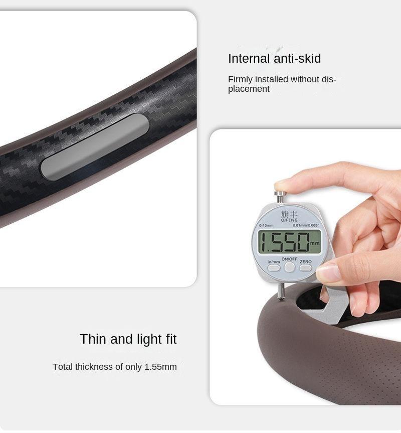 New Car Models Napa Nappa Leather Steering Wheel Cover - Quick Turn, Non-Slip, Breathable, Ultra-Thin, Suitable for Four Seasons