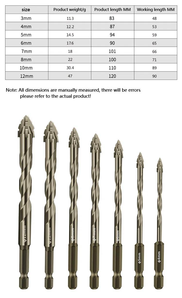 4-pack new upgraded version four-edged serrated eccentric dry full tile ceramic glass marble concrete stainless steel-1