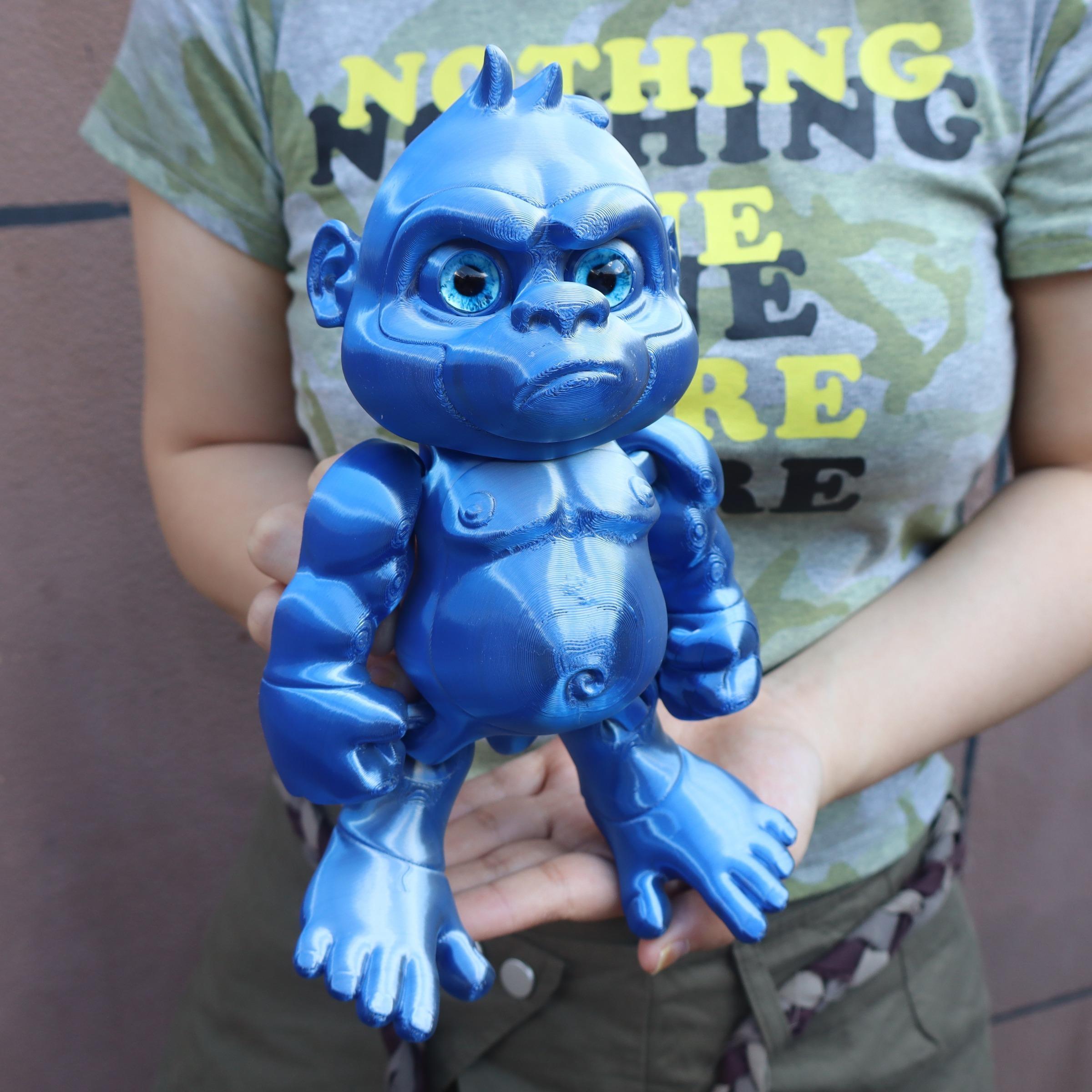3D Printed Angry Gorilla, Articulated Monkey Figurine, Two Sizes Available, Perfect Party Gift, Christmas & Halloween Decoration, Garden Decor