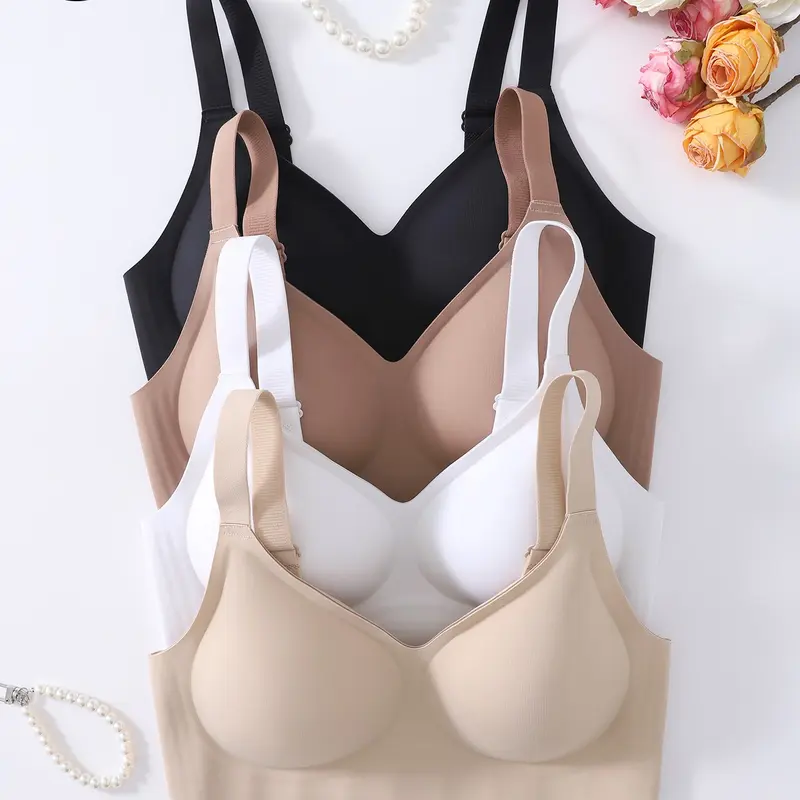 Women's Jelly Bras, Seamless Lift Wireless Push-Up Bra, No Underwire, Full Coverage, Comfortable Supportive Sports T-Shirt Bralette, Fitness Bralette, Gym Bra, Exercise Bra, Sportswear Bra