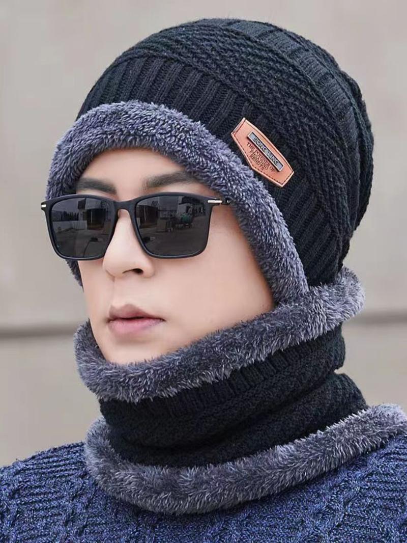 Winter Warmth Set: Knitted Hat Scarf Gloves Socks, Polyester Fabric, Hand Wash or Dry Clean, Outdoor Sports Fall Winter Wear