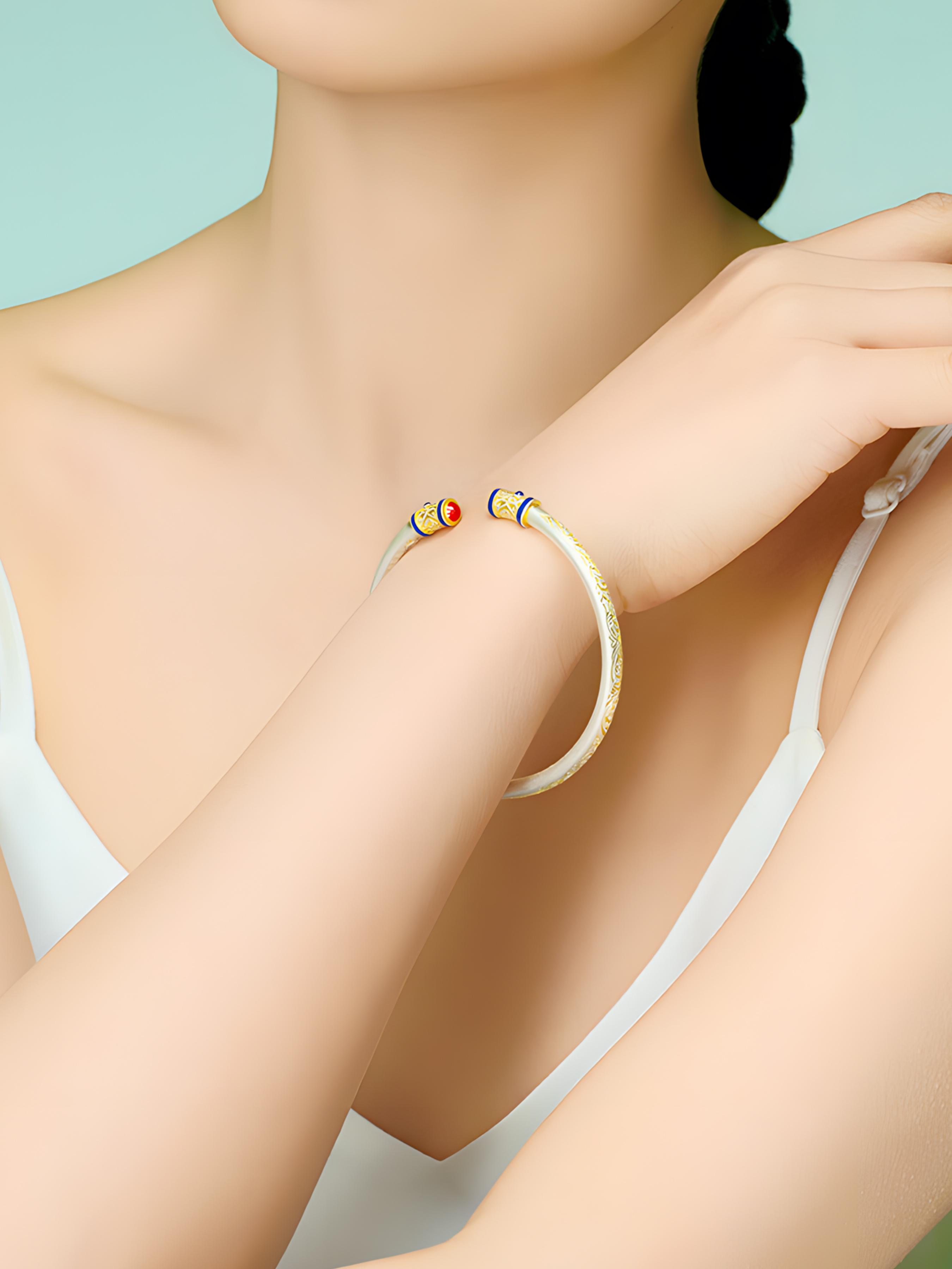 Handmade Enamel Bracelet, Pure Handcrafted Colorful Design, Smooth High-Quality Texture, Perfect Gift for Friends and Lovers