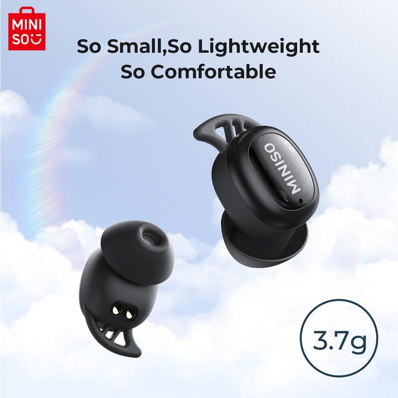 MINISO Sleep X16 Bluetooth Sleep Earbuds Noise Blocking Earbuds for Sleep Comfortable Fit Bluetooth 5.4 Wireless Headphones for Unlimited Sleep Sounds Sleep Monitor Personal Alarm Bluetooth Earphone Side Sleeper Supoort All Smart Phone