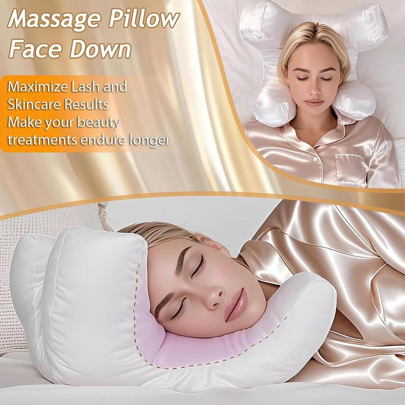 Face massage pillow, soft face pillow, high-quality beauty pillow, ultimate sleeping comfort, washable silk pillowcase, plush and silky polyester filling, meet all sleeping needs