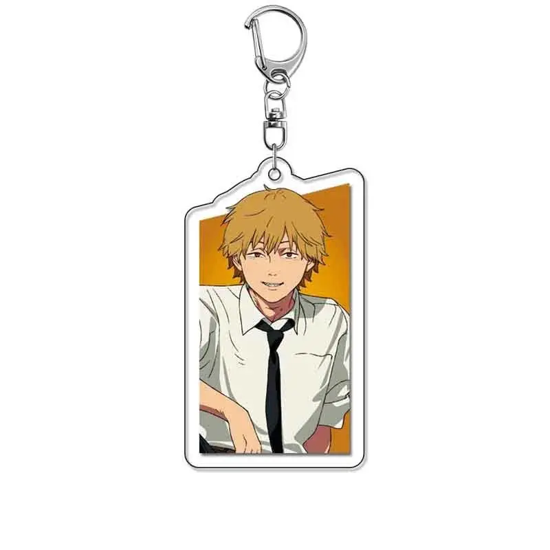 Fashion Anime Pochita Makima Denji Figure Acrylic Keychain Chainsaw Man Cartoon Characters Backpack Charm Pendant Birthday Gifts