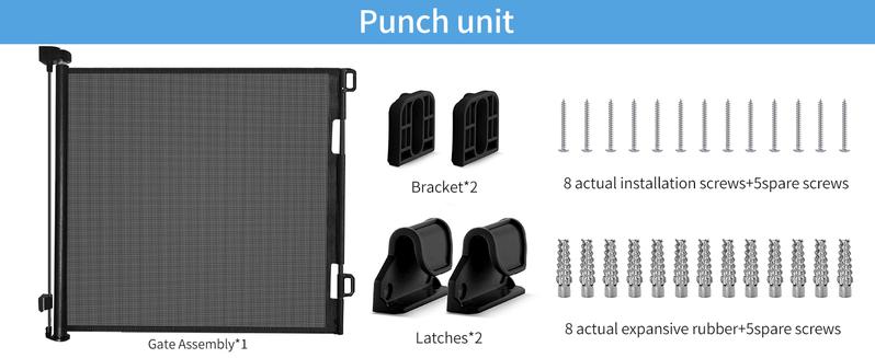 Retractable Baby Gate,Mesh Baby Gate or Mesh Dog Gate,33.6" Tall,Extends up to 55"71" 118"168"197"Wide,Child Safety Gate for Doorways,Stairs,Hallways,Indoor/Outdoor(black/grey) Retractable Baby Gate,Mesh Baby Gate or Mesh Dog Gate,33.6" Tall,Extends up to 55"71" 118"168"197"Wide,Child Safety Gate for Doorways,Stairs,Hallways,Indoor/Outdoor(black/grey)