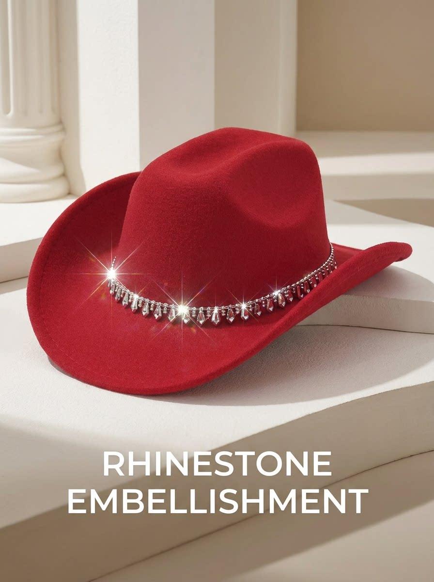 Unisex Western Cowboy Hat with Rhombus Sword Design, Elegant Wedding Accessory, Perfect Gift for Engagements, Stylish Headwear