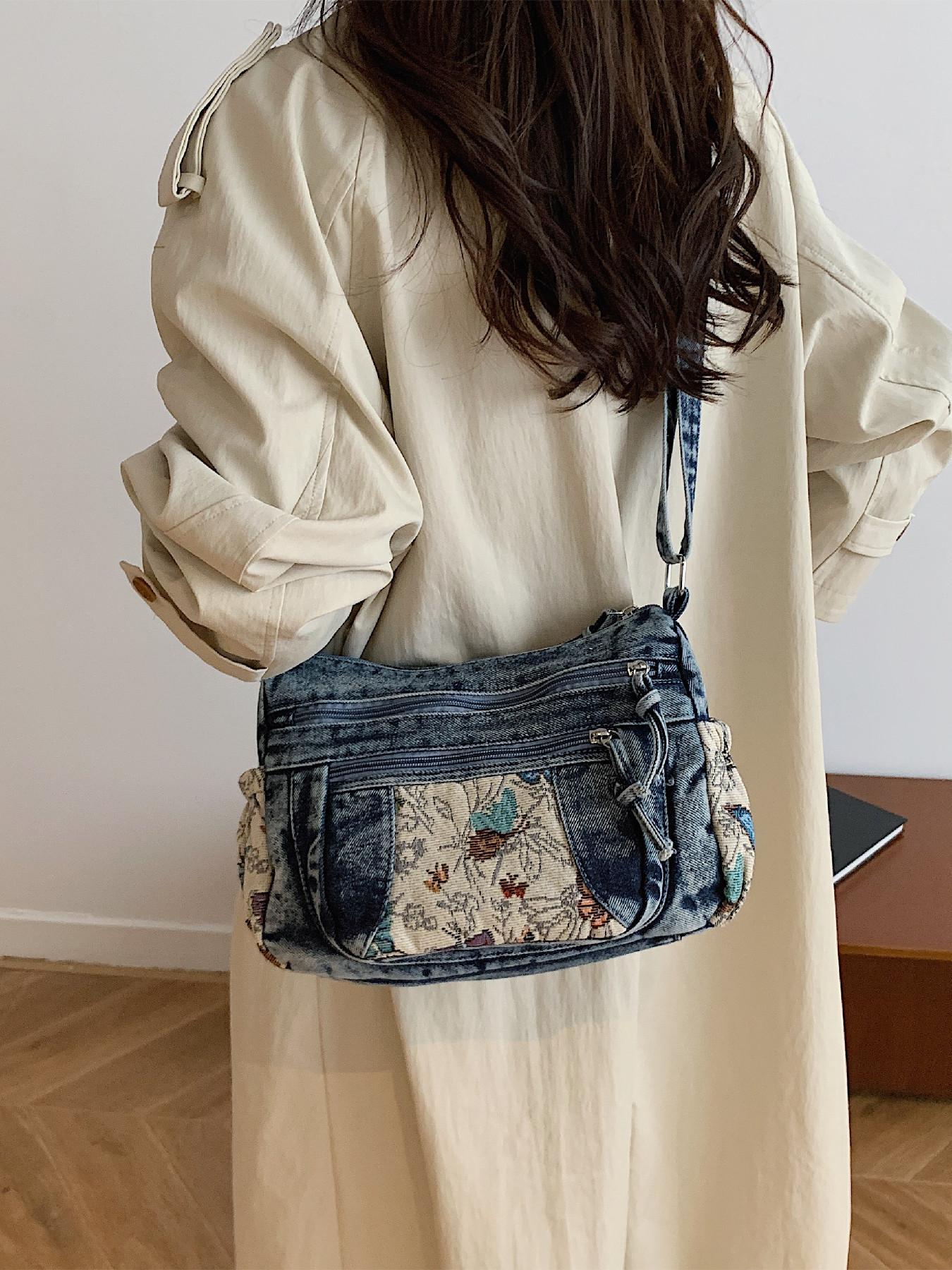 Casual Fashion Multi-Pocket Butterfly Design Bag, Shoulder & Crossbody Handbag, Stylish Women's Accessory for Daily Use