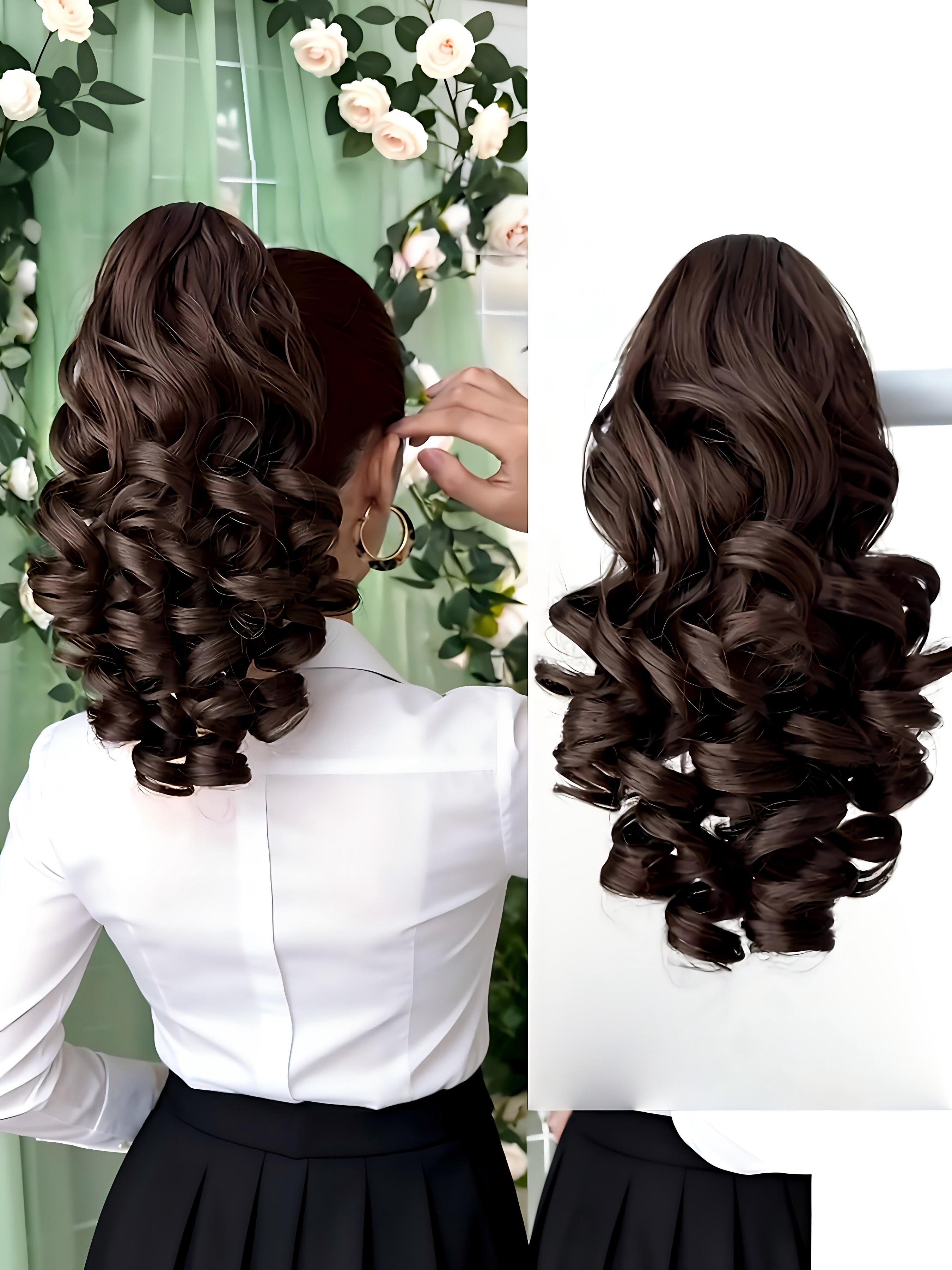 Multi-Color Claw Clip Ponytail Hair Accessory, 14 Inch Wavy Synthetic Fiber, Heat Resistant, Daily Use, Fashionable Hairstyle Solution