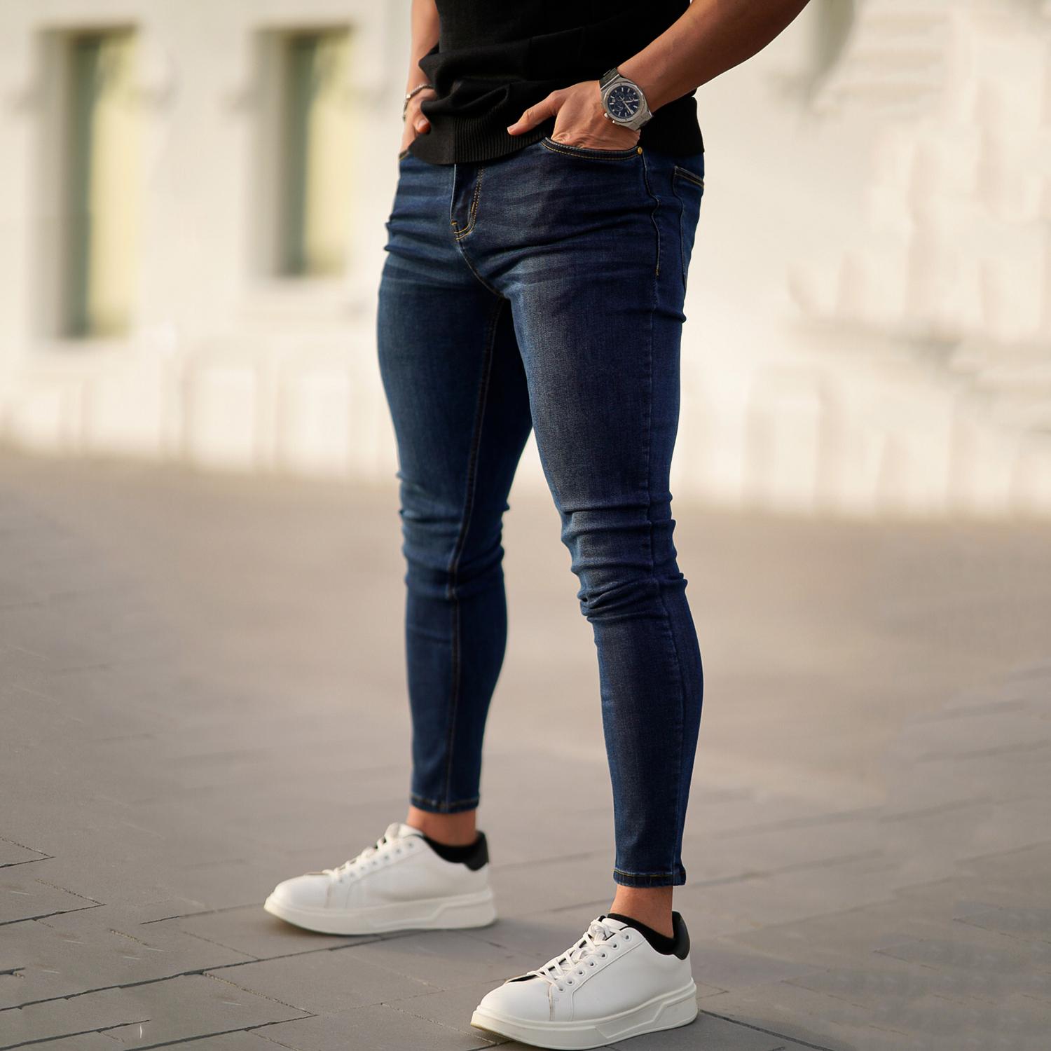 GINGTTO Men's Skinny Jeans Stretch Slim Fit Denim Pants