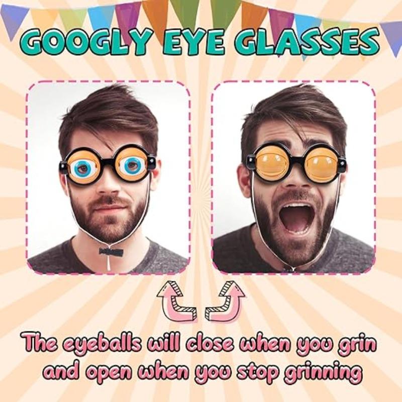 Fun and quirky sunglasses, adult funny glasses, exaggerated big eye design, party and gathering prank props, children's festival party toy accessories