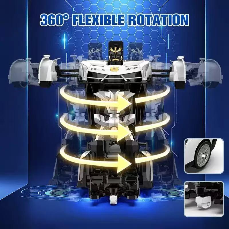 Cross-Border Remote Control Transformable Police Car Model, 1: Scale Lamborghini Veneno Design, Perfect for Collection and Gift