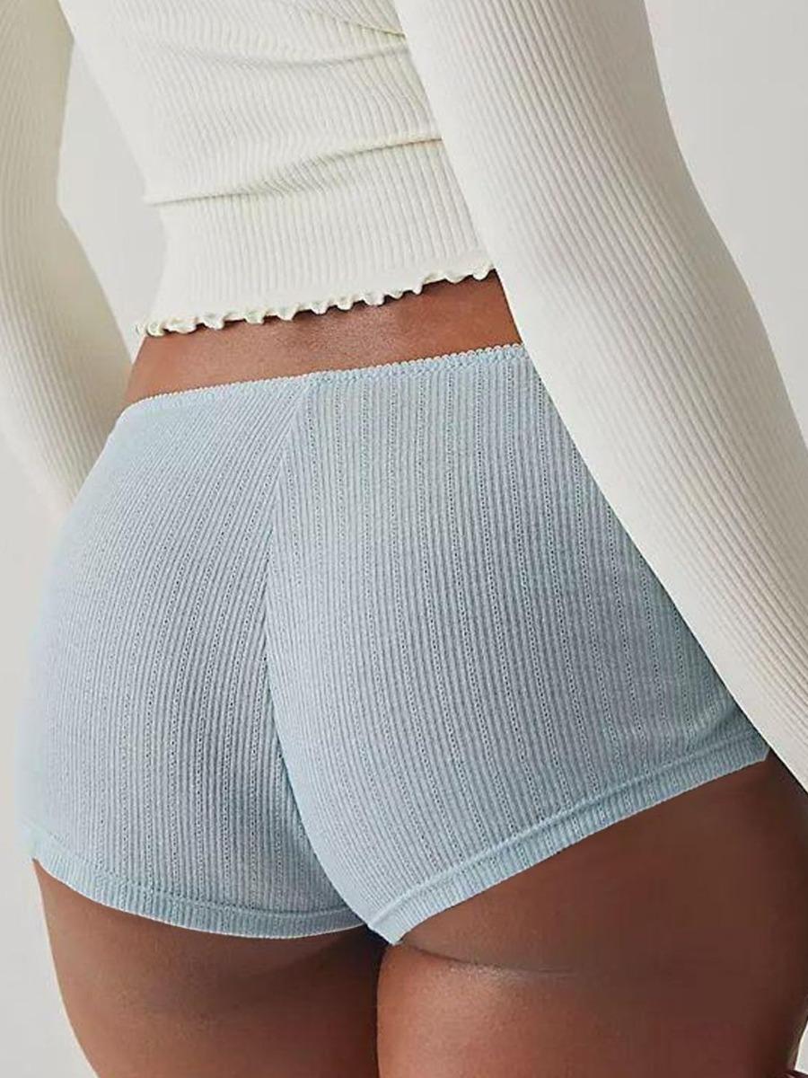 Three-pack Women's Y2K Shorts, Micro Shorts Side Slit Stretch Pajamas Shorts, Slim Fit Ruched Bottoms Cute Leggings